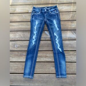 Almost famous Distressed Jeans womens size 3.